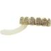 Shakven Gold Plated Hiphop Tooth Grillz Caps Hiphop Tooth with Rhinestones Copper Plated Gold Tooth Caps Party for Cosplay Costumes Portable Mouth Grillz Upper Fang - Buy Online on GoSupps.com