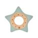 Kikkaboo Star Teething Ring - Beech Wood & Silicone Grasping Toy | Infant Teething Aid in Green - Buy Online on GoSupps.com