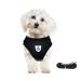 Meioro dog harness with leash reflecting soft padded dogs dishes-active adjustable breast harness for small medium-sized puppy cat-black vest (black m-breast: 35-40cm) M-breast: 35-40cm black