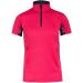 Horze Kids' Short Sleeved Equestrian Sun Shirt - Pink/Peacoat Dark Blue - XL (EU 158-164) | Moisture-Wicking, UV Protection, Mesh Under-Sleeves - Buy Online on GoSupps.com
