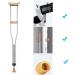 Medical Underarm Crutches Adjustable Crutches for Adults Aluminum Alloy Crutches with Underarm Pads and Handle Pads Height 5' 8''-6' 4'' 1 Pair (Size : 150cm/60inch) Anniversary Independence - Buy Online on GoSupps.com