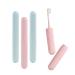 4 pieces of toothbrushes Establic toothbrush envelope travel toothbrush box environmentally friendly travel toothbrush protective cover suitable for at home for travel family and business (pink + green)