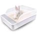 Tfwadmx Small Pet Toilet & Litter Box for Rabbit, Guinea Pig, Ferret - Corner Potty Trainer Pan - M Size (16.4 x 11 x 6.7 in) - Buy Online on GoSupps.com