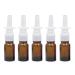 6 pieces 10 ml of emptiness refillable glass-nose spray bottle with a fine spray atomizer for colloidal silver/salt applications make-up cosmetics essential oils (brown) brown 10ml/0.34oz silver brown