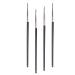 SKONHED 4PCS Eye Makeup Gel Eyeliner Brush, Ultra-fine Curved Eyeliner Brush, Tapered Brush Eye Tool For Precise Application Of Girls, Wet Powder, Liquid Eyeliner And Gel Eyeliner
