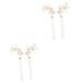 FRCOLOR 2 Pairs antique hairpin headdress flower hair clips hair clips for styling sectioning hair charms wedding hair pearl hair accessories Chinese hair clip alloy Hanfu bride vintage