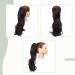 Curly Wavy Clip In Ponytail Extension 18 Inch Dark Brown - Synthetic Hairpiece - Buy Online on GoSupps.com