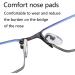 Dibako Photochrome Multifocal Reading Glasses - Unisex Anti Blue Light Half Frame (+1.00) - International Shipping Available - Buy Online on GoSupps.com