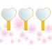 Minkissy Cosmetic Mirror Handheld Heart Shaped Cosmetic Mirror Portable Travel Mirror for Women 3 Pieces (Pink) - Buy Online on GoSupps.com