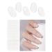 Semi Cured Gel Nail Strips (Jelly White)-20 PCS Gel Nail Stickers | Gel Nail Wraps | UV Light Required Salon Quality & Easy to Use