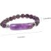 SOIMISS Bracelet Beaded Trim Girls Bracelet Trendy Bracelets Bead Braclet Natural Crystal Colored Beaded Bracelet Girl Wrist Decor Decorative Chakra Bracelet European and American Decorate 6X0.8XM Purple - Buy Online on GoSupps.com
