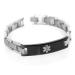 Men s Pre-Engraved & Customized Blood Thinners Medical Bracelet Stainless Steel Black ID - Wrist Size: - 8.25 Inches-21cm