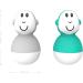Matchstick Monkey Antimicrobial Baby Bath Toy Set - Easy Grip Sensory Learning Wobblers for 12 Months Old+ in Grey and Green - Buy Online on GoSupps.com