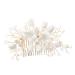 FRCOLOR Wedding Hair Comb Bridal Hair Comb White Bride Zircon Flowers Wedding Hair Piece
