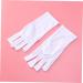 Housoutil 1 Pair Nail Anti Uv Glove Chinese Wooden Pillow Half-Finger Silicone Ear Display Glove Uv Shield Glove White Manicure - Buy Online on GoSupps.com