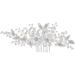 Beavorty bridal headpiece pearl headpiece Comb for Bridal Rhinestone Comb flower Hair Comb Rhinestone Hair Comb Wedding Hair Comb Wedding dress bride flower head - Buy Online on GoSupps.com
