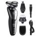 Head Shavers for Bald Men 4 in 1 Men's Electric Shaver Beard Trimmer LCD Screen Rechargeable Waterproof Razor Hair Clipper Nose Hair Trimme Set With Box