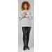 Zeta Ville Maternity Nursing Zipped Striped Sweatshirt 1110 - Light Grey Melange & Panther - Buy Online on GoSupps.com