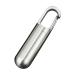 Pill Box Keychain Stainless Steel Waterproof Pill Organizer for Outdoor Travel (Mini)
