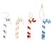 Zerodeko 4pcs Christmas Candy Cane Candy Canes Candy Cane Ornaments Christmas Tree Christmas Tree Pendant Colorful 7x2.5cm