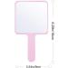 SOLUSTRE Square Hand Mirror - Pink | Handheld Cosmetic Mirror for Makeup, Salon & Hairdressing - Buy Online on GoSupps.com