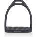 Equinate Stirrups Midway 10cm Black Matt - Anti-Slip Rubber Tread for Adults & Children - Set of 2 - International Shipping Available - Buy Online on GoSupps.com