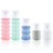 Mefold Silicone Travel Shampoo Bottles Kit TSA Approved Collapsible Toiletries Containers Travel Size Essentials Bottle Set Leakproof Squeeze for Soap Lotion Liquid Airport Travel Accessories BPA Free 5 Piece Assortment