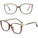 Stylish Large Cat Eye Ladies Reading Glasses Anti Blue Light Computer Readers Anti Glare Glasses(Couleur:Brown Grandeur:1.5x) - Buy Online on GoSupps.com