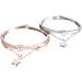 FRCOLOR Star Women Bracelet Women Bracelets Sun and Moon Bracelet Star Hand Jewelry Star Bracelet Gemstone Bracelets Cuff Bracelet Crystal Bead Bracelet Alloy Silver Bracelet Miss Silver 19.5*1.2cm - Buy Online on GoSupps.com