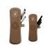 Silicone Makeup Brush Storage Bag.Button Design Fixed and not Falling Light and Delicate.Amazing Design 2 in 1 Storage Raised Pattern Cleaning Brush (Brown)