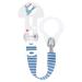 MAM Soother Clips Baby Soother Chain Fits all MAM Soothers Newborn Essentials Blue - Soother Not Included (Designs May Vary) Dark blue 1 Count (Pack of 1)