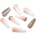 Brishow Christmas Glitter Snow False Nails - 24pcs Ballerina Acrylic Short Fake Nails for Women and Girls - Buy Online on GoSupps.com