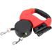 3M Double Retractable Dog Leash with LED Light - Flexible Roller Leash for Two Dogs (Red) | International Shipping Available - Buy Online on GoSupps.com