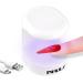 Mini UV Light for Gel Nails, INFILILA Nail Lamp UV Light for Nails Mini 180°Opening Design USB Nail Dryer Portable UV LED Nail Lamp Curing All Gels 16W Quick-Drying UV Nail Lamp for Single Finger A-White