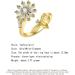 DNCG Ladies Swivel Rings Simulated Diamond Rings Open Adjustable Yellow Gold Rings - Buy Online on GoSupps.com
