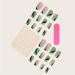 24Pcs Press on Nails Medium Fake Nails Acrylic Square False Nails Summer Green Reusable Artificial Nails for Women and Girls - Buy Online on GoSupps.com