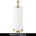 mDesign Hyde Collection Metal Toilet Paper Holder - Soft Brass - Holds 3 Rolls - Buy Online on GoSupps.com
