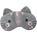 Cute Travel Cat Sleep Eye Mask - 2 Pack Soft Animal Cartoon Blindfold for Women Girls Kids - Pink Grey - Buy Online on GoSupps.com