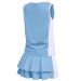 Zaclotre Girls Tennis Golf Dress Outfit Sleeveless Tank Top and Skorts Sets Sport Skirt with Shorts Light Blue 5-6 Years
