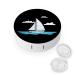 Sailboat Contact Lens Travel Kit Portable Cute Contact Box with Mirror for Daily Outdoor style