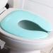Folding Travel Potty Seat for Boys and Girls, Fits Round & Oval Toilets, Non-Slip Suction Cups, Includes Free Travel Bag - Jool Baby Aqua