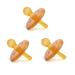 Ecopiggy Ecopacifier Natural Pacifier Rounded (3 Pack) 0-6 Months - Organic & BPA-Free - Buy Online on GoSupps.com