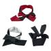 3Pcs Satin Eye Mask Blindfold Blindfolds for Party Games Sleeping Mask Silk Adjustable Blindfolds to Tie Your Eyes 140 cm/ 55 inch (Black red White)