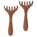 SOIMISS Masseur Cuir en Bois Lot de 2 Peigne Stimulateur Relaxation Visage Apaisant Cuir Outil Gua Sha Massage Oculaire Conception Unique