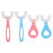 DOITOOL U Shaped Toothbrush Kids 4pcs,Toddler Toothbrush with Soft Silicone Brush Head,Manual Whole Mouth Toothbrush for Kids Age 2-6, 360° Oral Teeth Cleaning Design