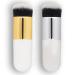 RN BEAUTY 2 PCS Kabuki Brushes Foundation Powder Brush Face Blender Blush Brush Liquid Cream Cosmetics Makeup Brush Full Coverage (White)