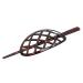 Parcelona French Criss Cross Pattern Tortoise Shell Brown Cellulose Acetate Made in France Chignon Bun Cover Ponytail Holder Hair Slider Pin Thru Updo with Stick for Women and Girls