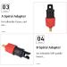 BUENNUS Car Compressor Inflatable Valve Adapter with 4 Nozzles for Air Mattress, Pool, Boat, Kayak and More - Buy Online on GoSupps.com