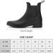 Babaka Waterproof Ankle Rain Boots for Women - Black Matte Chelsea Boots Size 8 - Buy Online on GoSupps.com