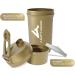 Buy Gold Protein Shaker 700ml - Leak-Proof BPA Free with Powder Compartment & Sieve | Perfect for BCAA Isolate & Whey Protein Shakes - Buy Online on GoSupps.com